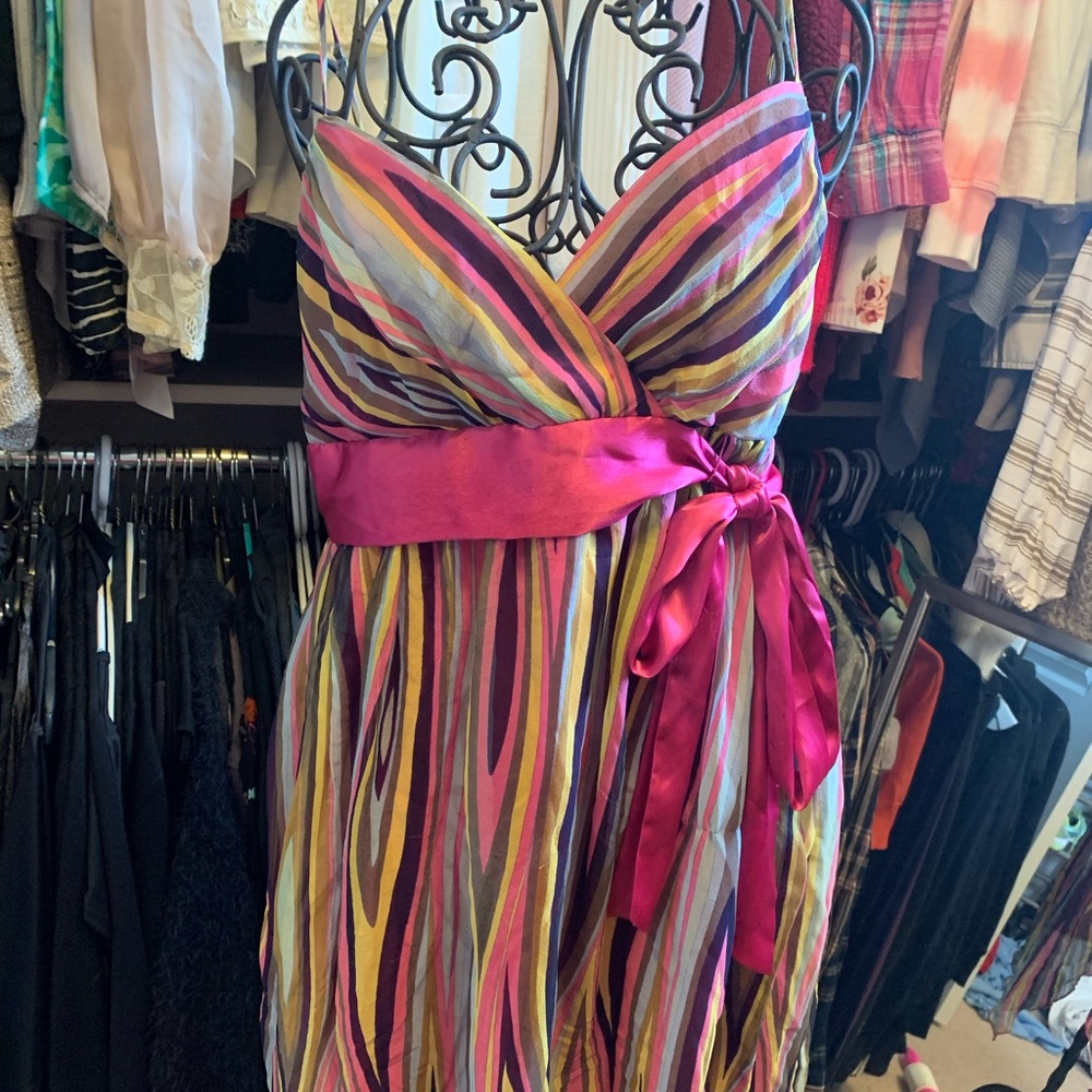 A.B.S by Allen Schwartz Mimi Maternity Silk Dress